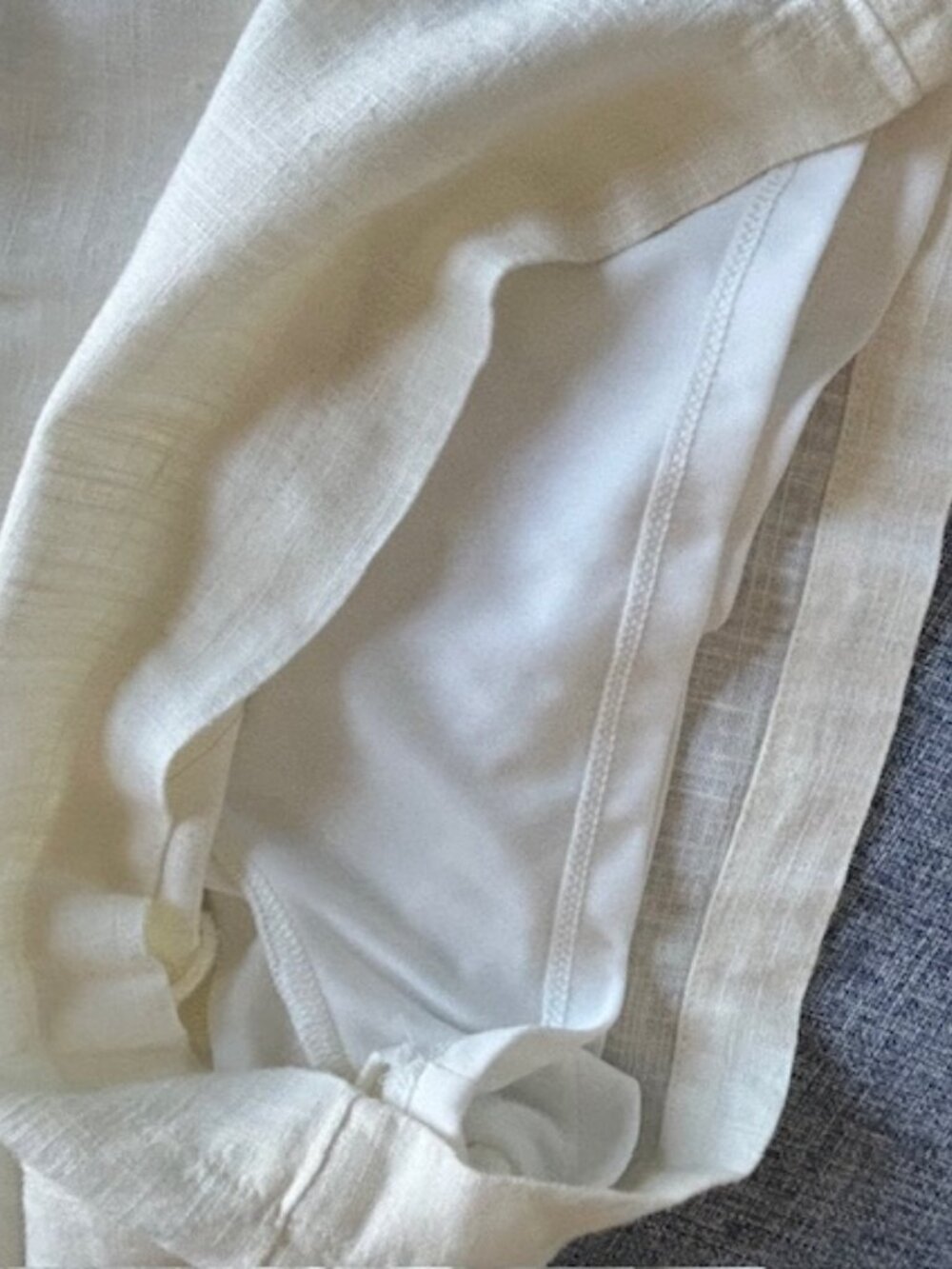 Express Linen Romper White Small - Picture 6 of 10